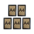 Kit 5 Molduras Quadro Certificado Diploma A4 Com Fundo MDF