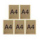 Kit 5 Molduras Quadro Certificado Diploma A4 Com Fundo MDF