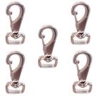 Kit 5 Mosquetões 20mm Base Quadrada Resistente para Camping, Bolsas, Mochilas e Acessórios