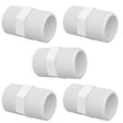 Kit 5 Niple Pvc Roscável Para Água Fria Nipel 1/2 Branco