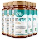 Kit 5 NoHerps Lisina 1000mg Unilife 90 comprimidos Laranja e Acerola