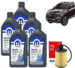 Kit 5 Óleo 5w30 MOPAR + Filtro de Óleo WEGA Toro Renegade Compass 2.0 16v Diesel