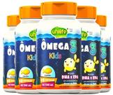 Kit 5 Ômega 3 Kids Unilife 60 Cápsulas DHA EPA Sem Metais Pesados
