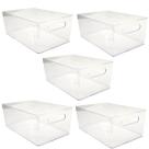 Kit 5 Organizador Caixa Acrilico Multiuso Armario Geladeira