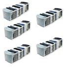 Kit 5 Organizador de Gavetas Transparente e Branco 11 Nichos Colmeia 10x34x10 123Organizei