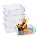Kit 5 Organizador Multiuso Modular Gaveta Acrílico Cristal Armário