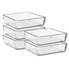 Kit 5 Organizadores Gaveta Modular 4 Porta Talheres Multiuso