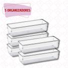 Kit 5 Organizadores Resistente P/ Gavetas Porta Joias Escritorio Kit 5 Organizadores Resistente P/ Gavetas Porta Joias Escritorio