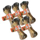 Kit 5 Ossos Naturais Desidratados Femur Suino Cães Petisco