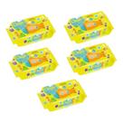 Kit 5 Pacotes Toalhas Umedecidas Clean Baby 100 Folhas Cada Macias, Seguras