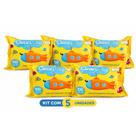 Kit 5 Pacotes Toalhas Umedecidas Clean Baby 100 Folhas Cada Macias, Seguras