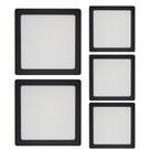Kit 5 Painéis de LED Quadrado Sobrepor 18W 4100K Neutro Suave Preto Blumenau Iluminação