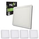 Kit 5 Painéis Plafon Led Embutir Quadrado 24w Frio 6500K