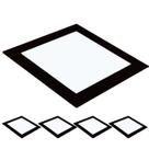 Kit 5 Painéis Plafon Led Embutir Quadrado Preto 12w Frio 6500k