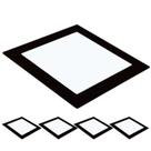 Kit 5 Painéis Plafon Led Embutir Quadrado Preto 18w Quente 3000k