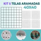 Kit 5 Painel Aramado 40x40cm Decoração Minimalista Galeria Fotos Organização Visual