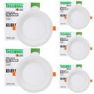 Kit 5 Painel de Led Redondo Embutir Recuado 12W Bivolt Taschibra