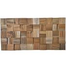 Kit 5 Painel de Revestimento em Madeira Teca25x25cm Kit 5 Painel de Revestimento em Madeira Teca25x25cm