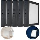 Kit 5 Painel Plafon LED 24W 6500K Quadrado Sobrepor Preto Fosco Bivolt Blumenau