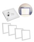 kit 5 Painel plafon led quadrado slim 18w embutir 22cm alum kit 5 Painel plafon led quadrado slim 18w embutir 22cm alum