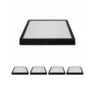 Kit 5 Painel Plafon Led Sobrepor 24w Quadrado 6500k Preto Blumenau