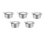 Kit 5 Panelas Caçarola Industrial Alumínio Vigor 3,1 Litros 10x20cm