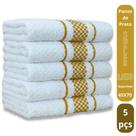 Kit 5 Pano de Prato Super Luxo Atoalhado Premium Gourmet Beka - Marrom