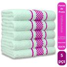 Kit 5 Pano de Prato Super Luxo Atoalhado Premium Gourmet Beka - Rosa Kit 5 Pano de Prato Super Luxo Atoalhado Premium Gourmet Beka - Rosa