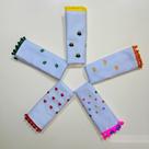 Kit 5 Panos de Prato Bordado com Pompom A Premium