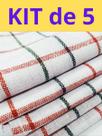 Kit 5 Panos de Prato Listrado Xadrez Algodão Premium boa absorção e Qualidade