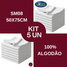 Kit 5 panos de prato para pintura SM08 liso branco Santa Margarida 50 cm x 75 cm