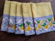kit 5 panos de prato sacaria colorida amarelo