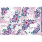 Kit 5 Papel Decoupage Flores Lilás 49x34,3 Pd1-090 Litoarte