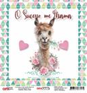 Kit 5 Papel Scrapbook Opacard Lhama 2 15x15 2759 Opa