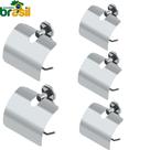 kit 5 Papeleira Com Tampa Inox Porta Papel Higiênico feita Aço Inoxidável
