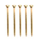 Kit 5 Parafuso 5X65mm Cabeça Chata Para Madeira Metal Parede Carpintaria Alvenaria Marcenaria Fixar