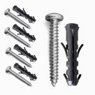 Kit 5 Parafuso Com Bucha 8mm Multiuso Phillips 48x50 Aço Para Fixação Em Tijolo Parede Concreto