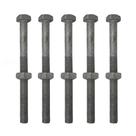 Kit 5 parafuso galv fogo poste padrao 16x200mm 5/8x8" m16