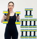 Kit 5 Pares de Halteres Hidroginástica Em EVA 1 A 2 Kg DF4011-AZ Azul/Amarelo Dafoca Sports