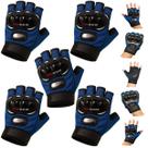 Kit 5 Pares Luvas Meio Dedo Para Ciclismo, Moto e Motocross Conforto, Proteção e Pegada
