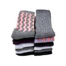 Kit 5 Pares Meia Aeróbica Feminino Fitness Cano Alto Meião