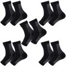 Kit 5 pares meias compressão pretas alívia dor pés fascite plantar Kit 5 pares meias compressão pretas alívia dor pés fascite plantar
