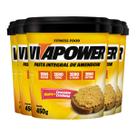 Kit 5 Pasta de Amendoim Vitapower Integral Crocante 450g