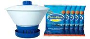 Kit 5 pastilhas neoclor multiação com flutuador para piscinas