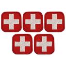 Kit 5 Patch Bordado Cruz Vermelha Socorrista Termocol 4x4cm