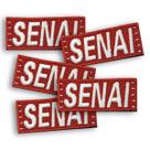 Kit 5 Patch Bordado Senai Termocolante Aplique 6 x 2,5cm