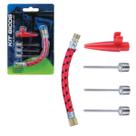 Kit 5 pçs Bicos p/ Bomba de Ar C/4Pontas+Mangueira Kit 5 pçs Bicos p/ Bomba de Ar C/4Pontas+Mangueira