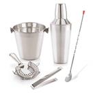 Kit 5 Pçs Caipirinha Profissional Coqueteleira 500 Ml Inox