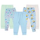 Kit 5 Pçs Calça Mijão Vira Pé Liso E Estampado Enxoval Bebê Kit 5 Pçs Calça Mijão Vira Pé Liso E Estampado Enxoval Bebê