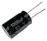 Kit 5 pçs - capacitor eletrolitico 1000x63v - 1000 uf x 63v